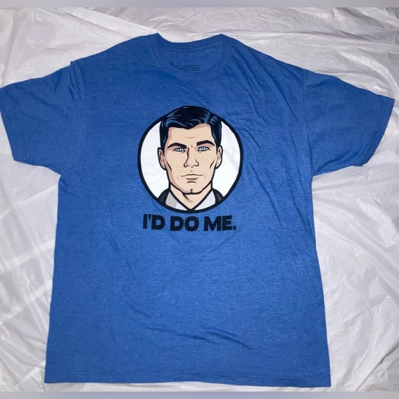 ARCHER FX I’d Do Me Unisex Blue short sleeve Graphic Cotton T shirt XL GUC - Picture 1 of 9